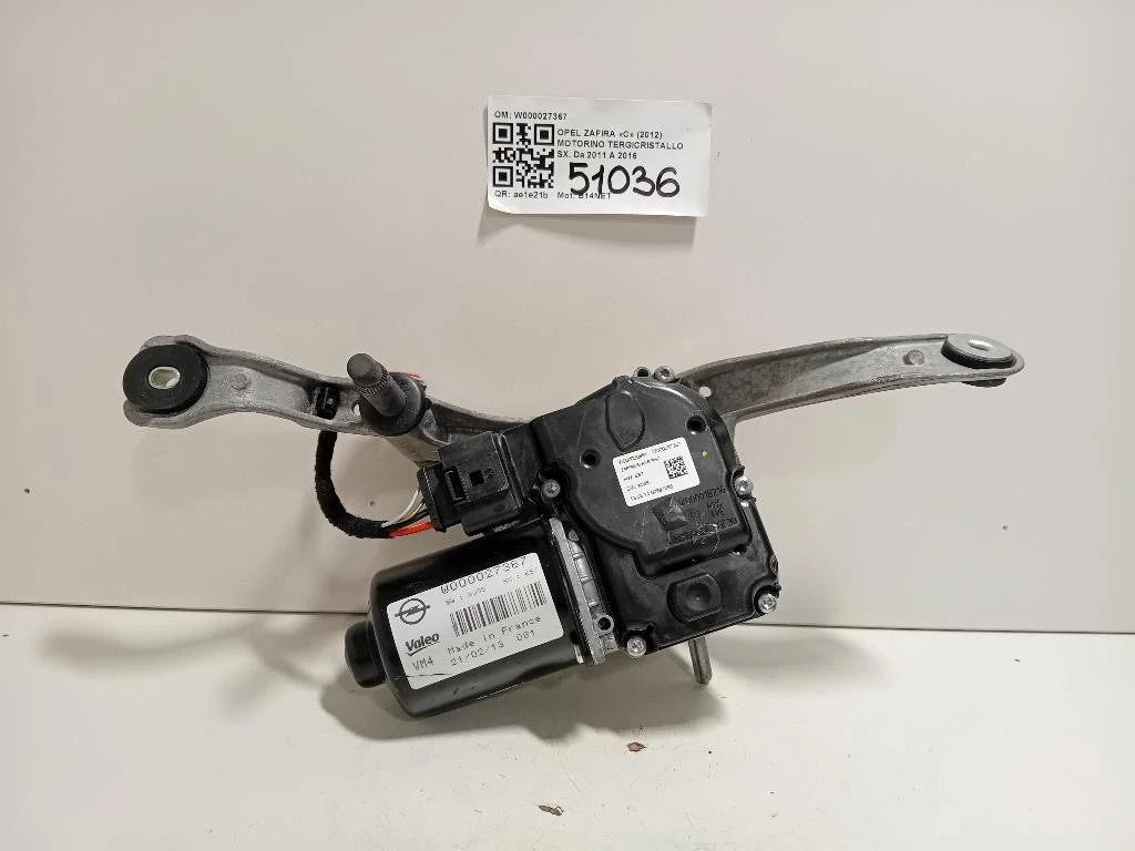 Motorino Tergicristallo SX W000027367 Opel Zafira C 2012