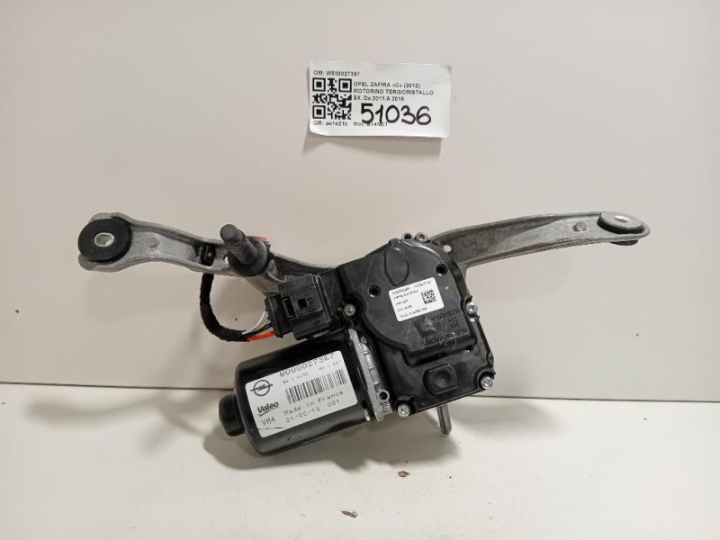 Motorino Tergicristallo SX W000027367 Opel Zafira C 2012
