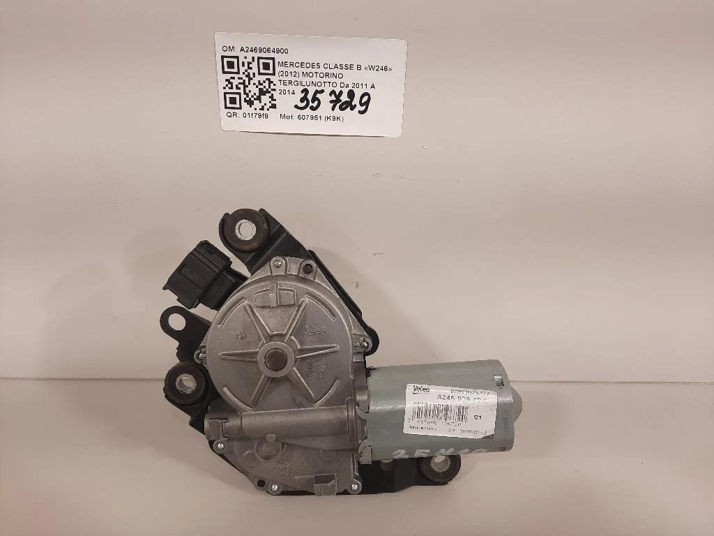 Motorino Tergilunotto A2469064900 Mercedes Classe B W246 2012