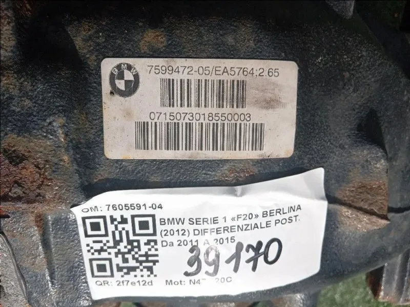 Differenziale POST 7605591-04 Bmw Serie 1 F20 Berlina 2012