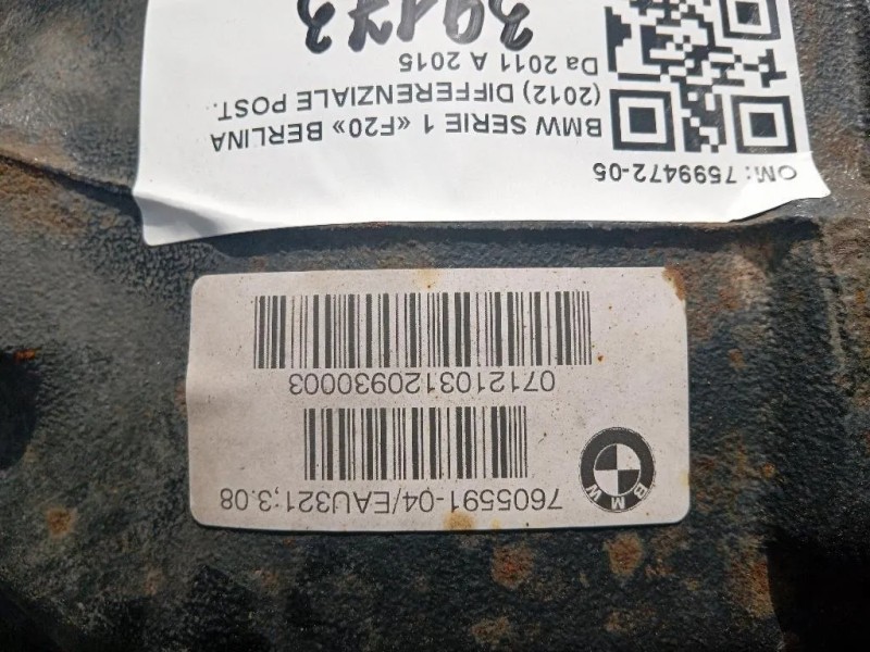 Differenziale POST 7599472-05 Bmw Serie 1 F20 Berlina 2012