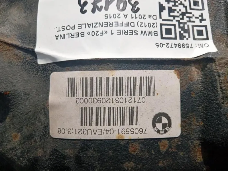Differenziale POST 7599472-05 Bmw Serie 1 F20 Berlina 2012