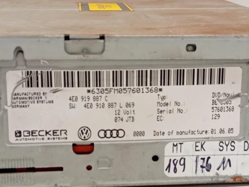 Navigatore Satellitare 4E0919887C Audi A6 4a5c8 Avant 2018