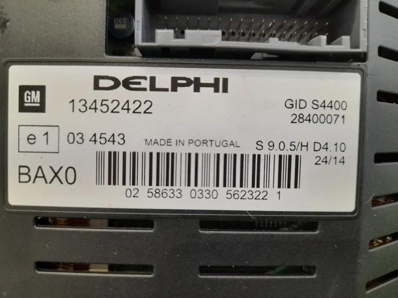 Display Check Control 13452422 Opel Corsa D 2011
