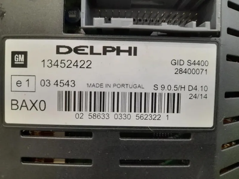 Display Check Control 13452422 Opel Corsa D 2011