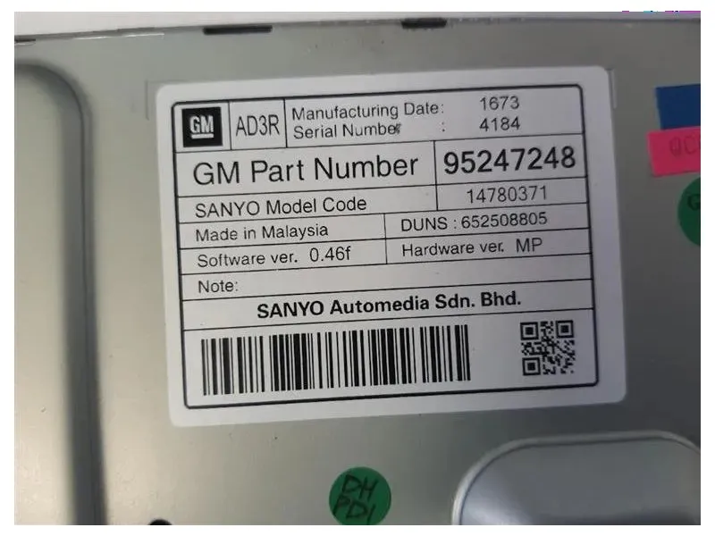 Display Check Control 22915943 Opel Mokka 2013