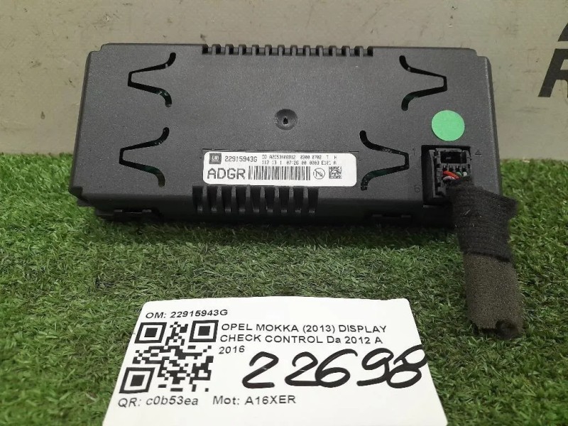 Display Check Control 22915943G Opel Mokka 2013