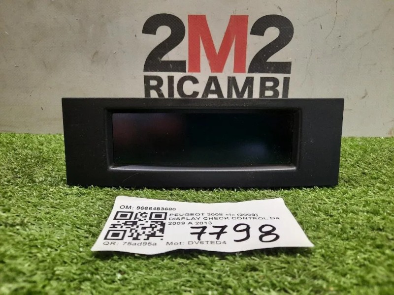 Display Check Control 9666483680 Peugeot 3008 I 2009