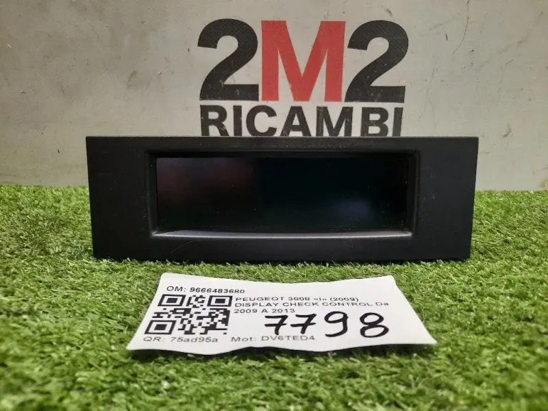 Display Check Control 9666483680 Peugeot 3008 I 2009
