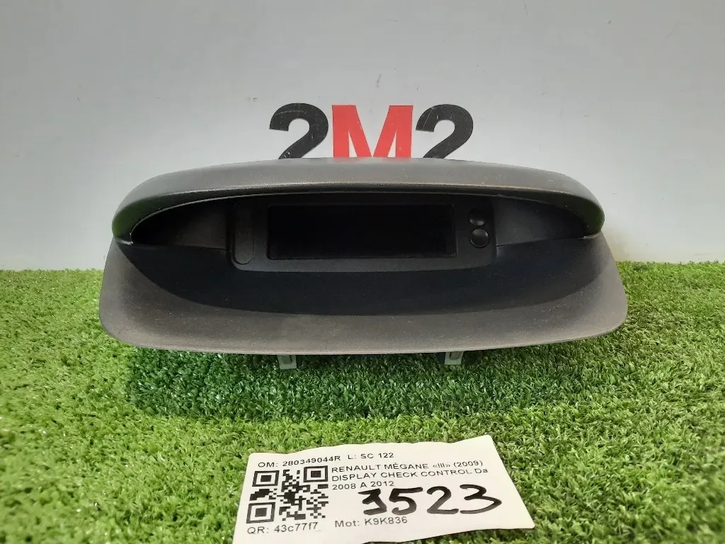 Display Check Control 280349044R Renault Mégane III 2009
