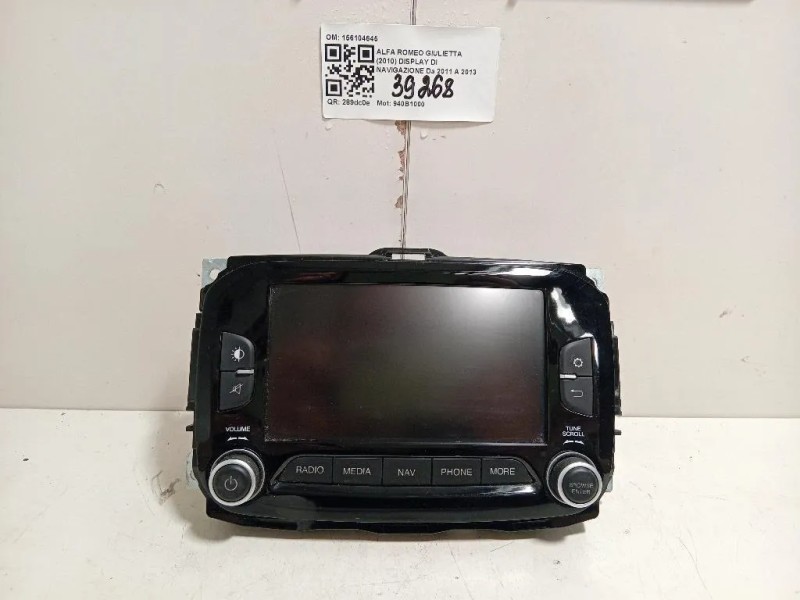 Display DI Navigazione 156104645 Alfa Romeo Giulietta 2010