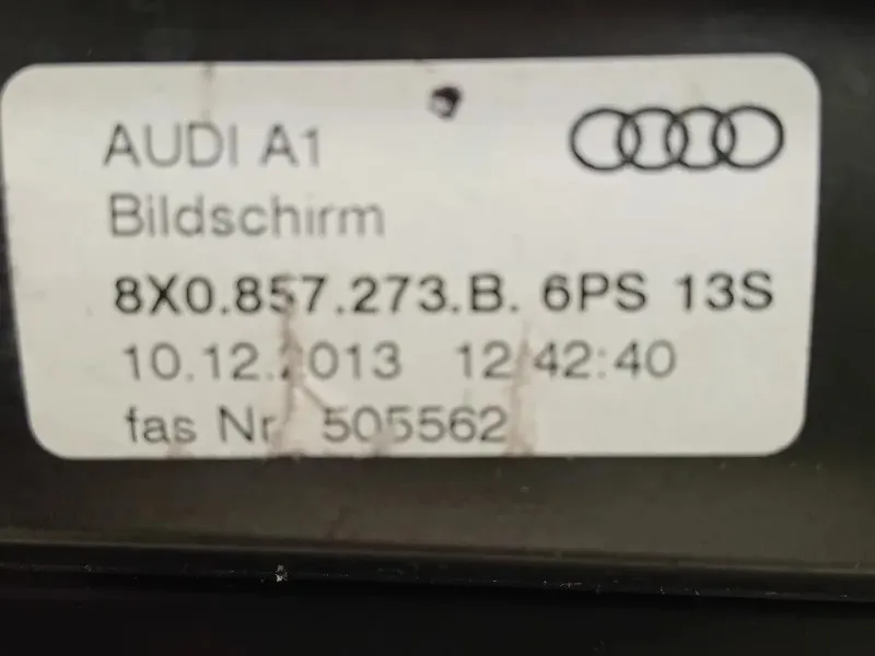 Display DI Navigazione 8X0857273B Audi A1 8XA Sportback 2012