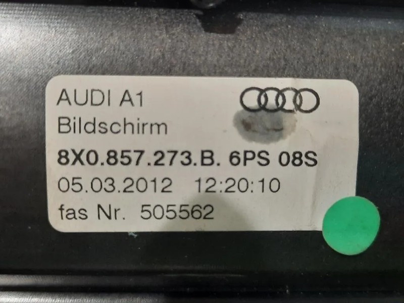 Display DI Navigazione 8X0857273B Audi A1 8XA Sportback 2012
