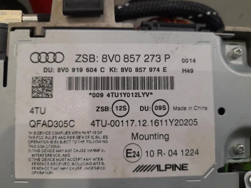 Display DI Navigazione 8V0919604C Audi A3 8VA Sportback 2012