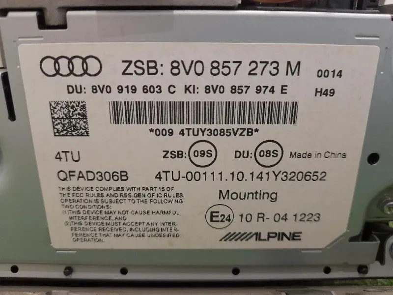 Display DI Navigazione 8V0857273M Audi A3 8VA Sportback 2012
