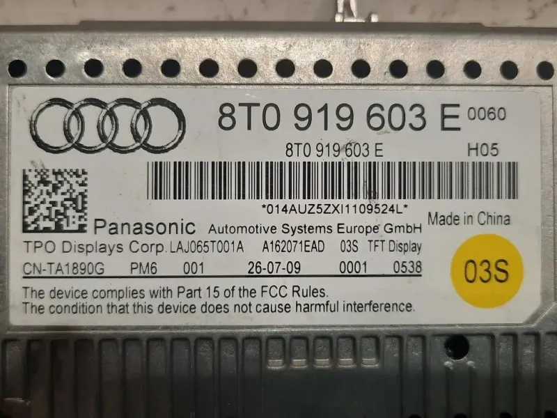 Display DI Navigazione 8T0 919 603 E Audi A4 8EC 2005