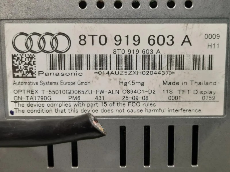 Display DI Navigazione 8T0919603A Audi A4 8K2 2008