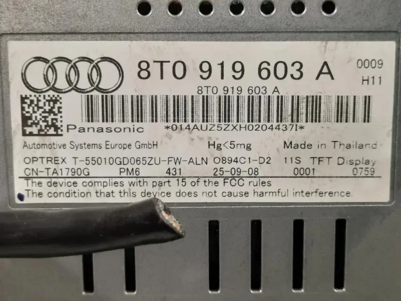 Display DI Navigazione 8T0919603A Audi A4 8K2 2008