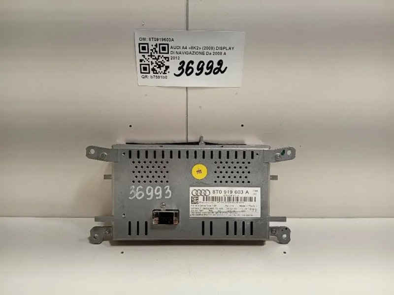 Display DI Navigazione 8T0919603A Audi A4 8K2 2008
