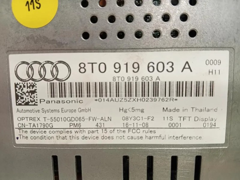 Display DI Navigazione 8T0919603A Audi A4 8K2 2008