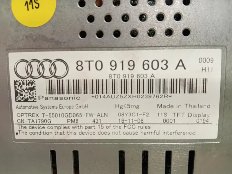 Display DI Navigazione 8T0919603A Audi A4 8K2 2008