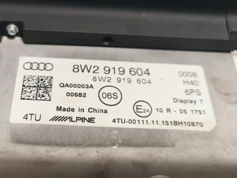 Display DI Navigazione 8W2919604 Audi A4 8W2 2015