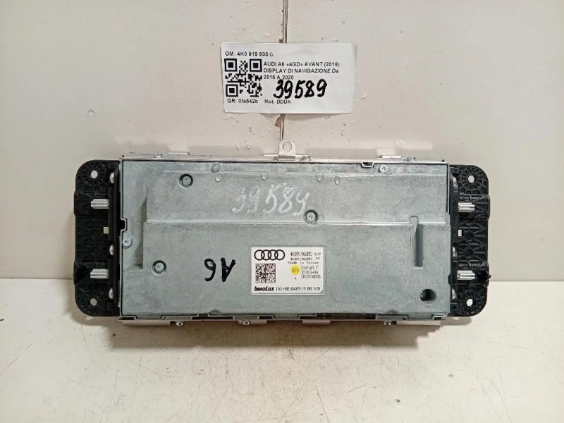 Display DI Navigazione 4K0919605C SCHERMO DISPLAY ORIGINALE AUDI Audi A6 4GD Avant 2016