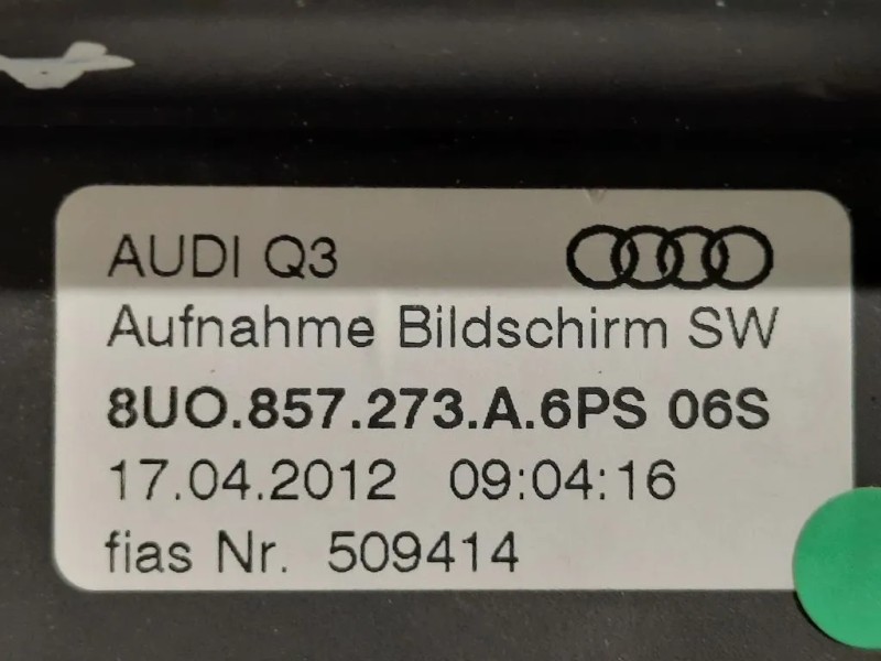 Display DI Navigazione 8U0 857 273A Audi Q3 8UB 2012