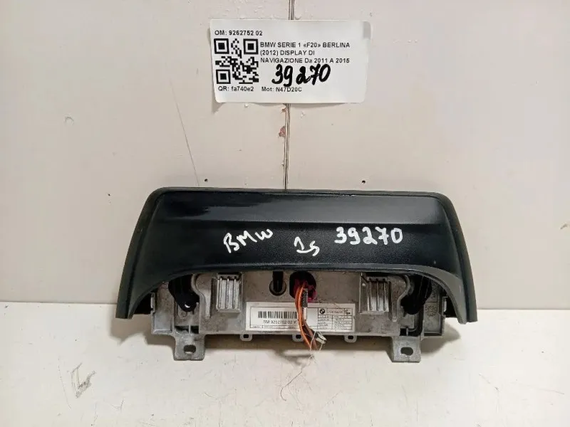 Display DI Navigazione 9262752 02 Bmw Serie 1 F20 Berlina 2012