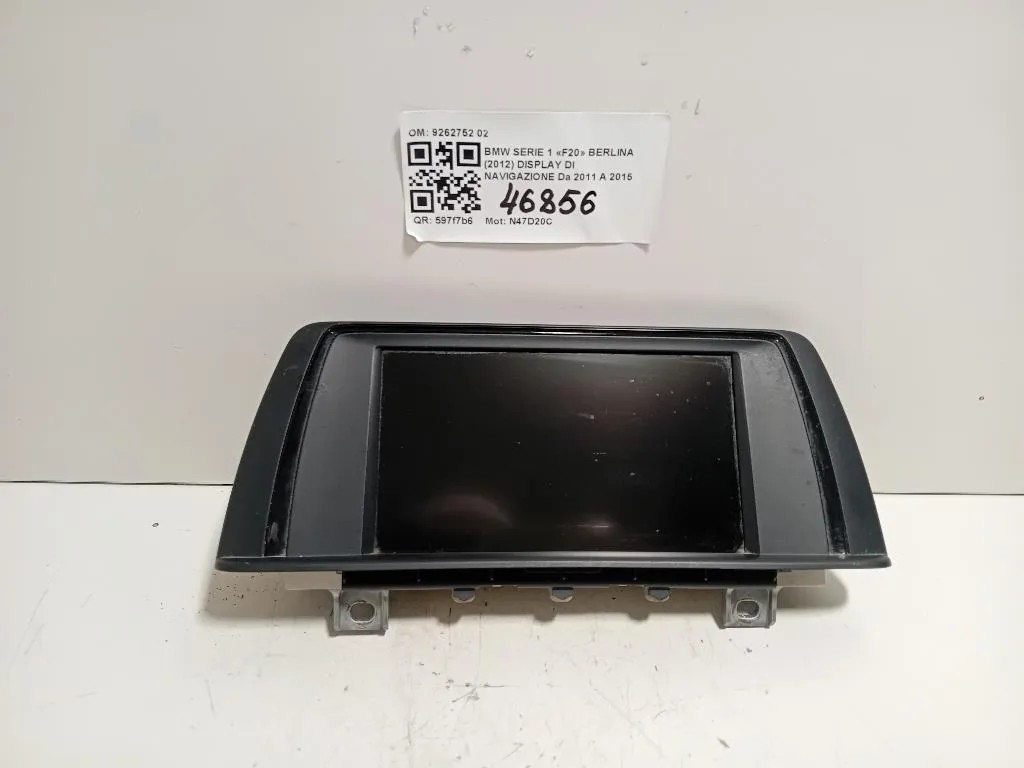 Display DI Navigazione 9262752 02 Bmw Serie 1 F20 Berlina 2012