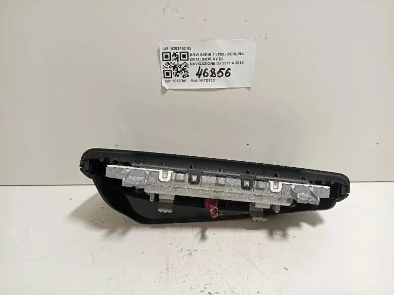 Display DI Navigazione 9262752 02 Bmw Serie 1 F20 Berlina 2012
