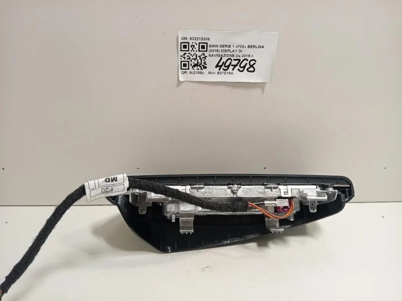 Display DI Navigazione 932212208 Bmw Serie 1 F20 Berlina 2015