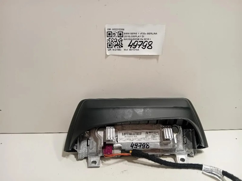 Display DI Navigazione 932212208 Bmw Serie 1 F20 Berlina 2015