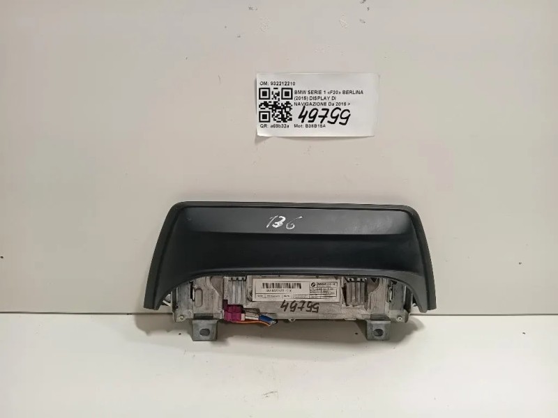 Display DI Navigazione 932212210 Bmw Serie 1 F20 Berlina 2015