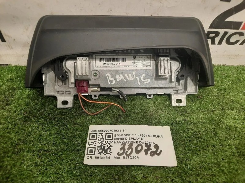 Display DI Navigazione 65509270392 65 Bmw Serie 1 F20 Berlina 2015