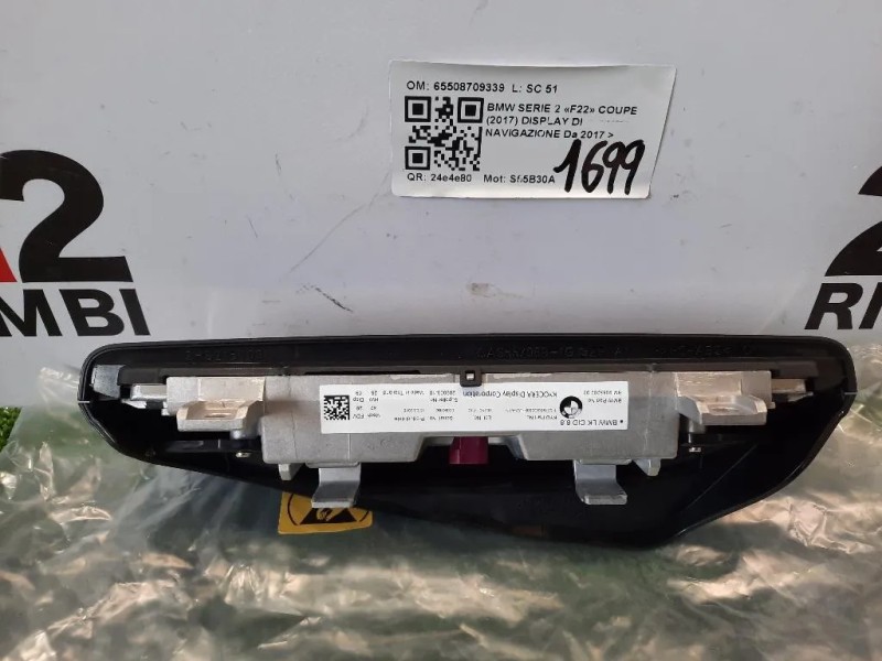Display DI Navigazione 65508709339 Bmw Serie 2 F22 Coupe 2017
