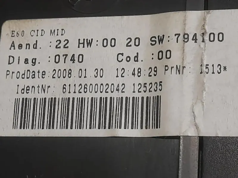 Display DI Navigazione 794100 794100 9151975 9151977 Bmw Serie 5 E60 Berlina 2004