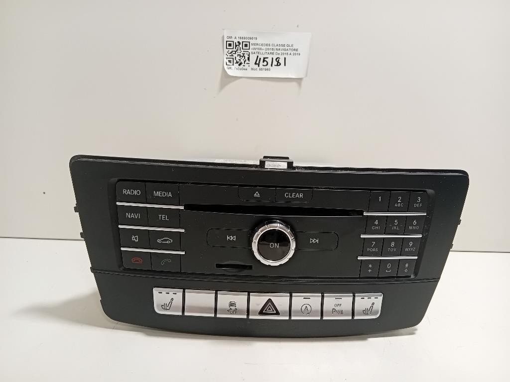 Navigatore Satellitare A 1669009519 Mercedes Classe GLE W166 2015