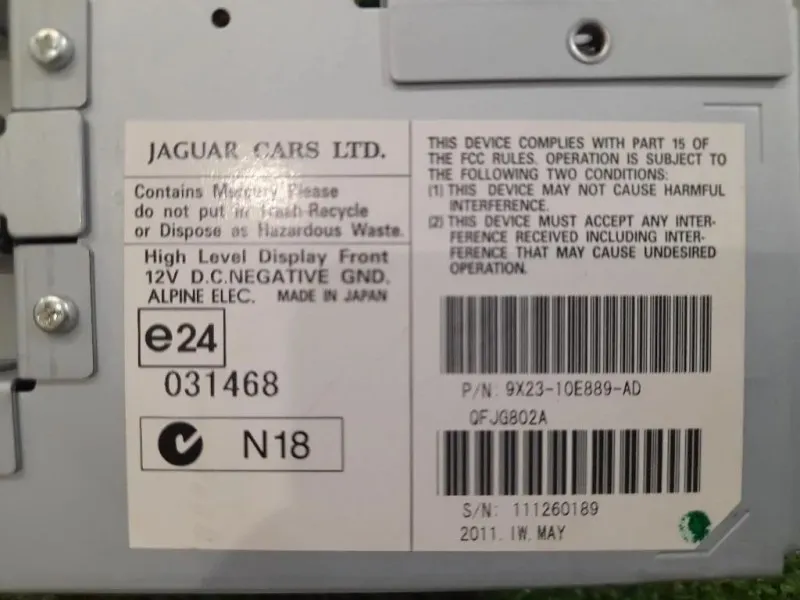 Display DI Navigazione 9X2310E889AD Jaguar XF I 2008