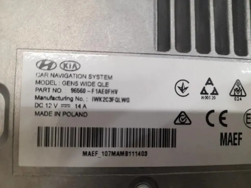 Display DI Navigazione 96560F1AE0FHV Kia Sportage IV 2018