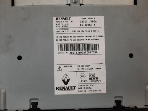 Navigatore Satellitare 28013JY00A MODULO Renault Koleos I 2008