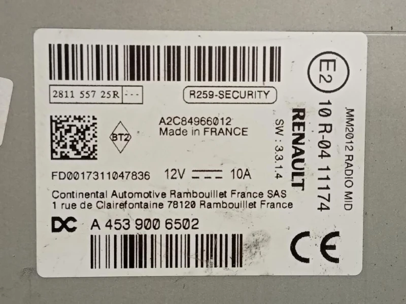 Navigatore Satellitare A4539006502 Smart Forfour 453 2015