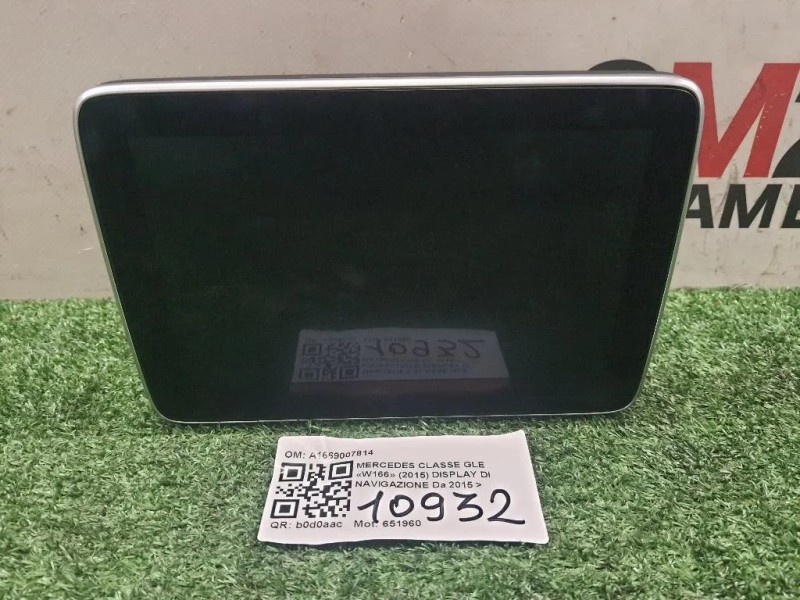 Display DI Navigazione A1669007814 Mercedes Classe GLE W166 2015