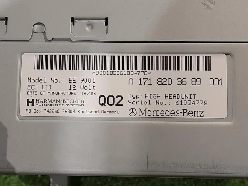 Display DI Navigazione A1718203689 Mercedes Classe SLK R171 2004