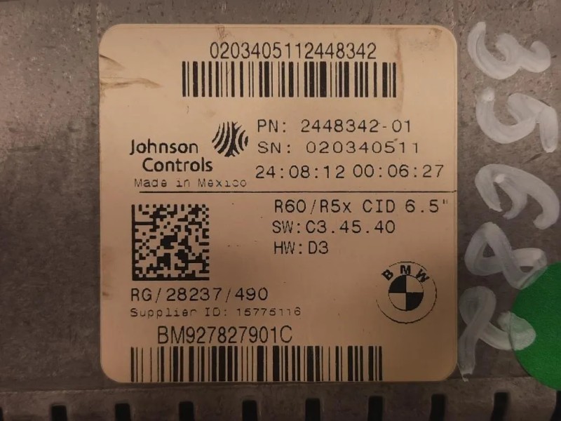 Display DI Navigazione 1962278 Mini Countryman Cooper R60 2010