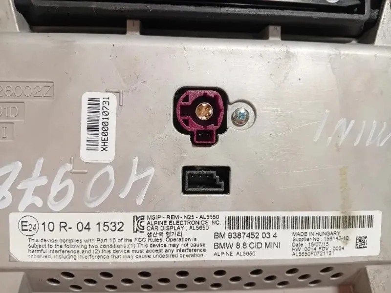 Display DI Navigazione 6131 9354505-02 Mini MINI Cooper F56 2014