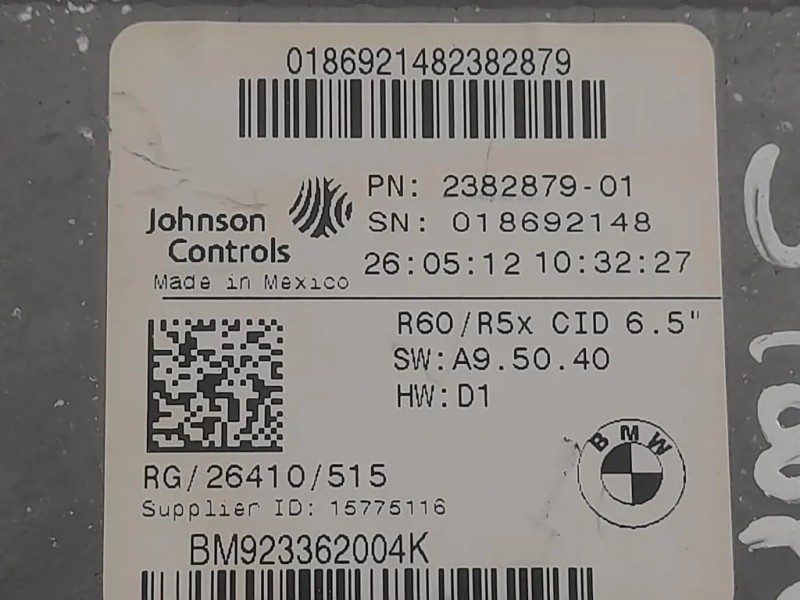 Display DI Navigazione 1962278 Mini MINI Coupé R58 2012