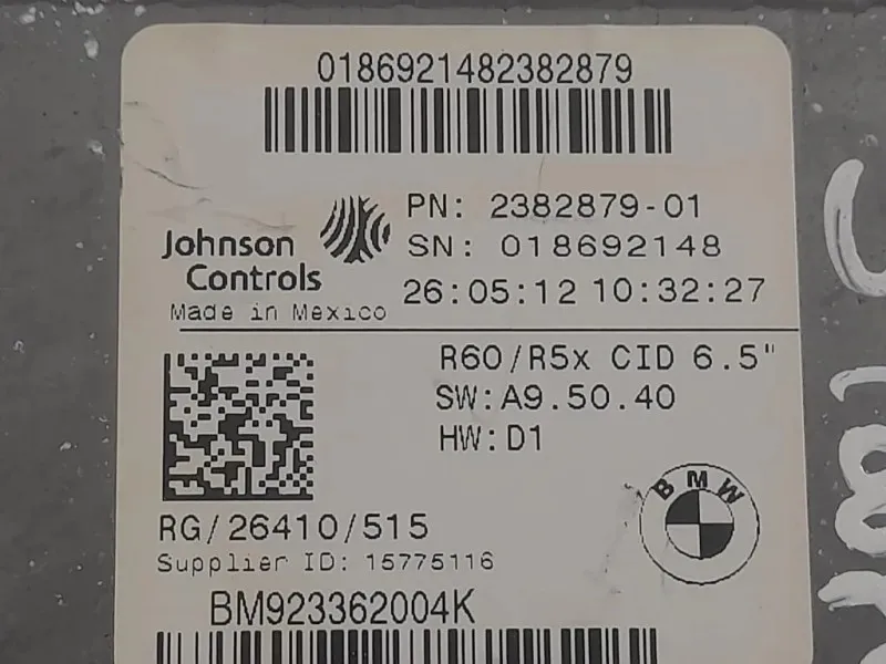 Display DI Navigazione 1962278 Mini MINI Coupé R58 2012