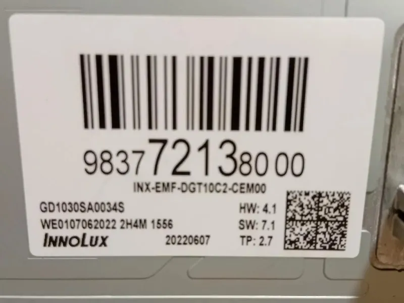 Display DI Navigazione 98377213 Opel Mokka B 2020