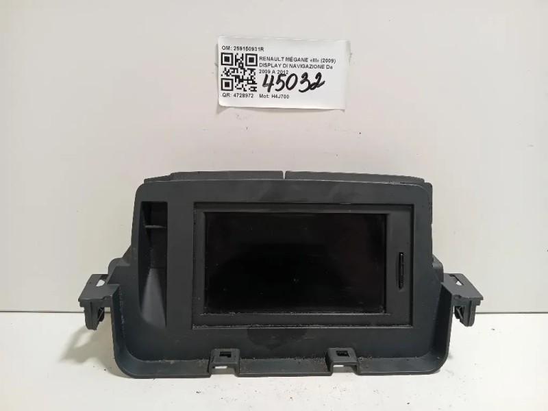 Display DI Navigazione 259150931R Renault Mégane III 2009